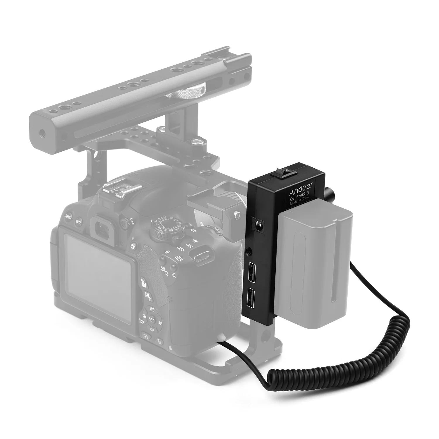 Andoer F750 Battery Plate Holder Adapter+FW50 Dummy Coupler for Sony A7/A7R/A7S/A7II/A7RII/A7SII/A6300/A6400/A6500 | Электроника