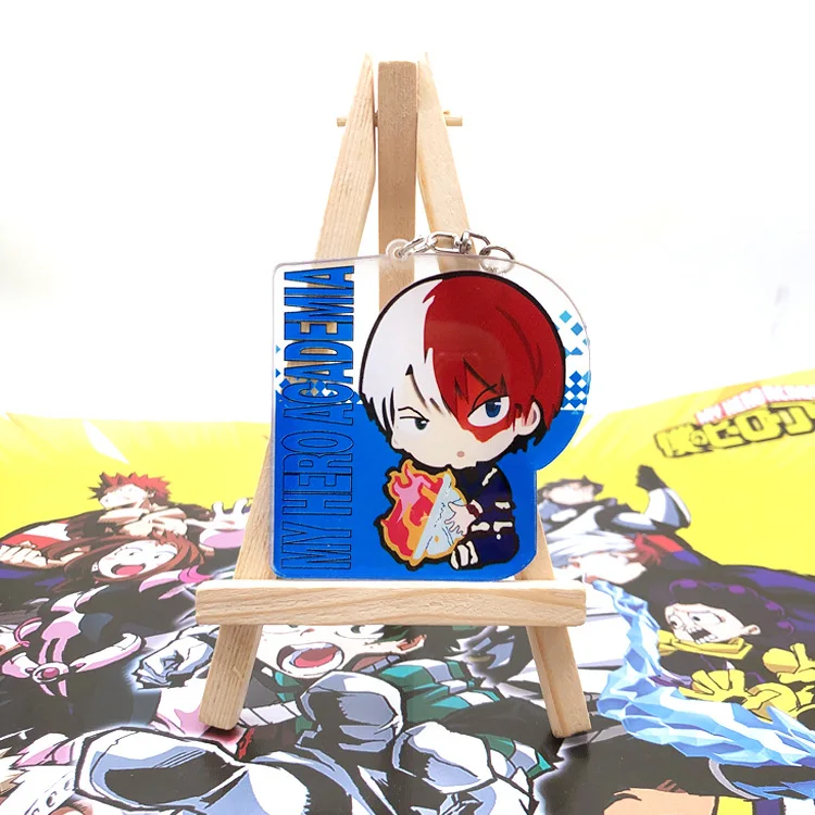 

2021 Anime My Hero Academia Boku No Hero Academia Keychain Acrylic New Year Gift Key Chain Pendants Cosplay Keyring