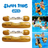 battle log rafts inflatable pool float row toys outdoor games pool float water toys for summer swimming pool party water sport