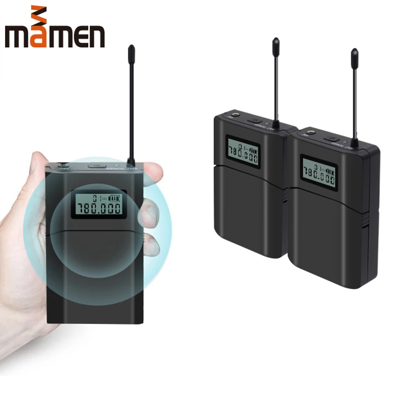 

Беспроводной высокочастотный приемник M8 UFH, передатчик, беспроводной петличный микрофон, 6-канальный дистанционный микрофон для записи кам...