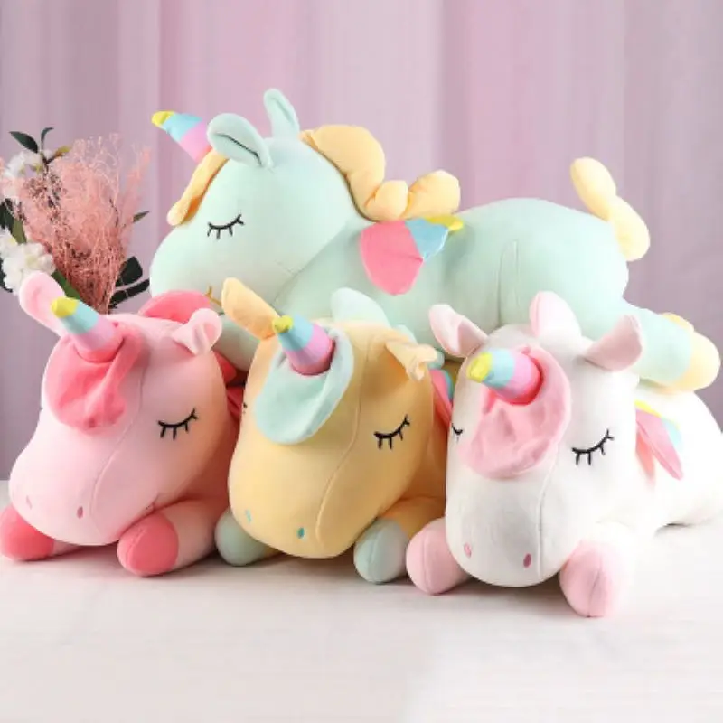 

Cute soft rainbow style unicorn toy stuffed animal horse child toy baby Birthday gift Christmas gift
