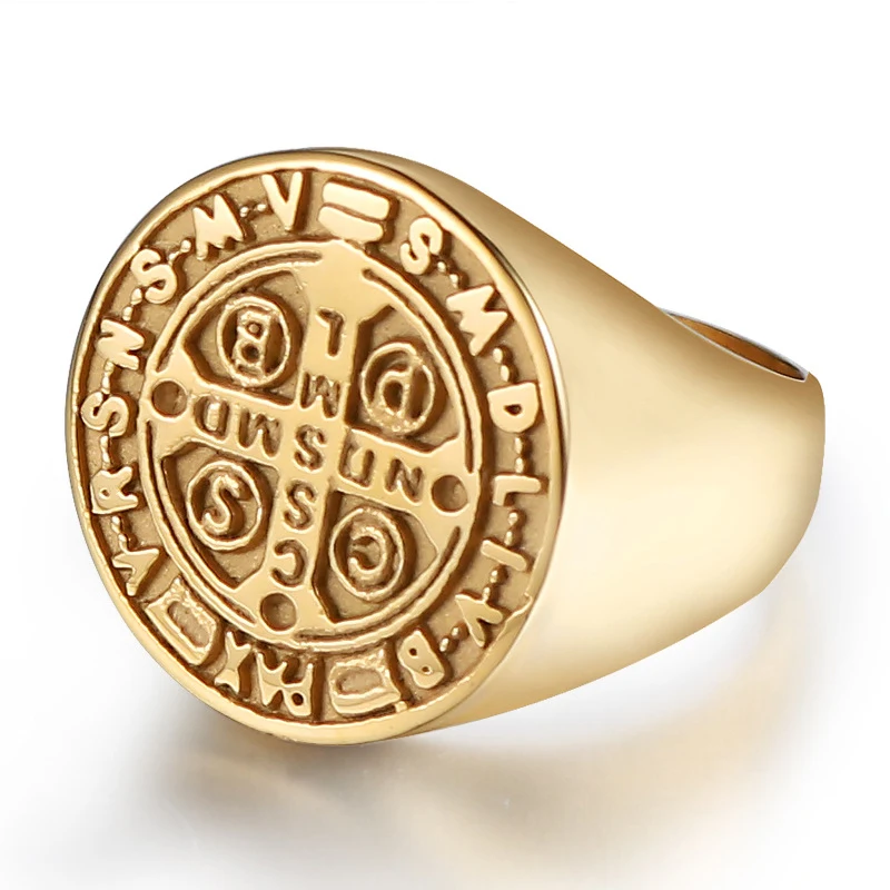 Oulai777 mes signet ring 2019 оптовая продажа колец из нержавеющей стали большое Золотое