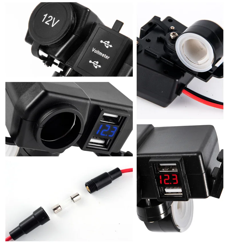 Мотоцикл Скутер модификация автомобиля аксессуары Интеллектуальный двойной USB