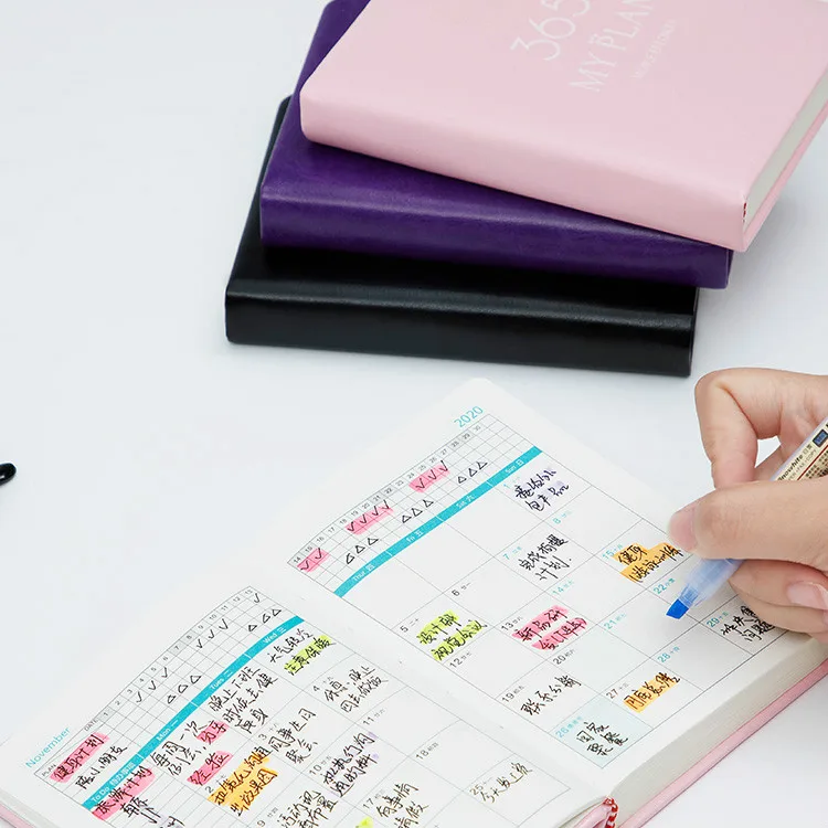 Высококачественный органайзер для планировщика 2020 ПУ Чехол утолщенный блокнот