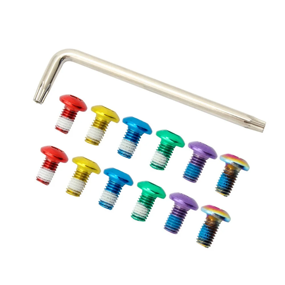 

Bike Chainring Bolts Speed Disc Chainwheel Screws Aluminum Bike Crank Set Screws Bicycle Parts Set With Wrench