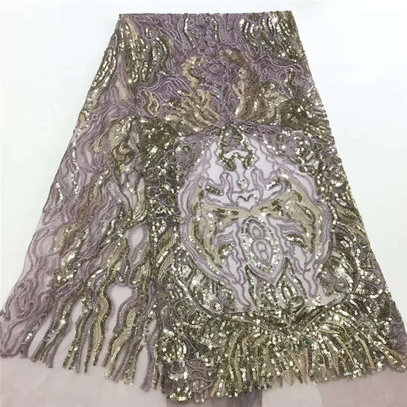 

Madison Latest Tulle Lace Fabric French Net Lace Fabric African Sequence Lace Fabric Wedding Party Sequin Fabric