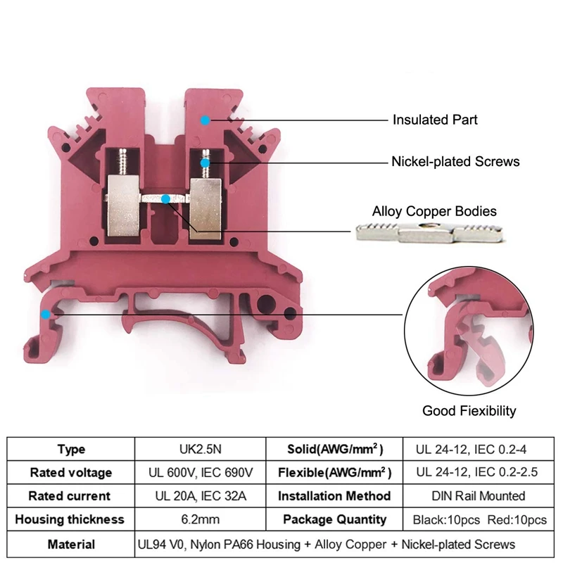 DIN Rail Terminal Blocks Kit Terminal+Ground Blocks+Aluminum Rail+End Brackets+End Covers+Jumpers Kits | Инструменты