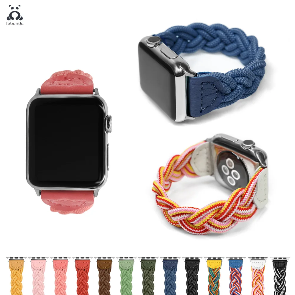 

Цветной тканый ремешок для Apple Watch series 7 6 SE 5 4 3 2