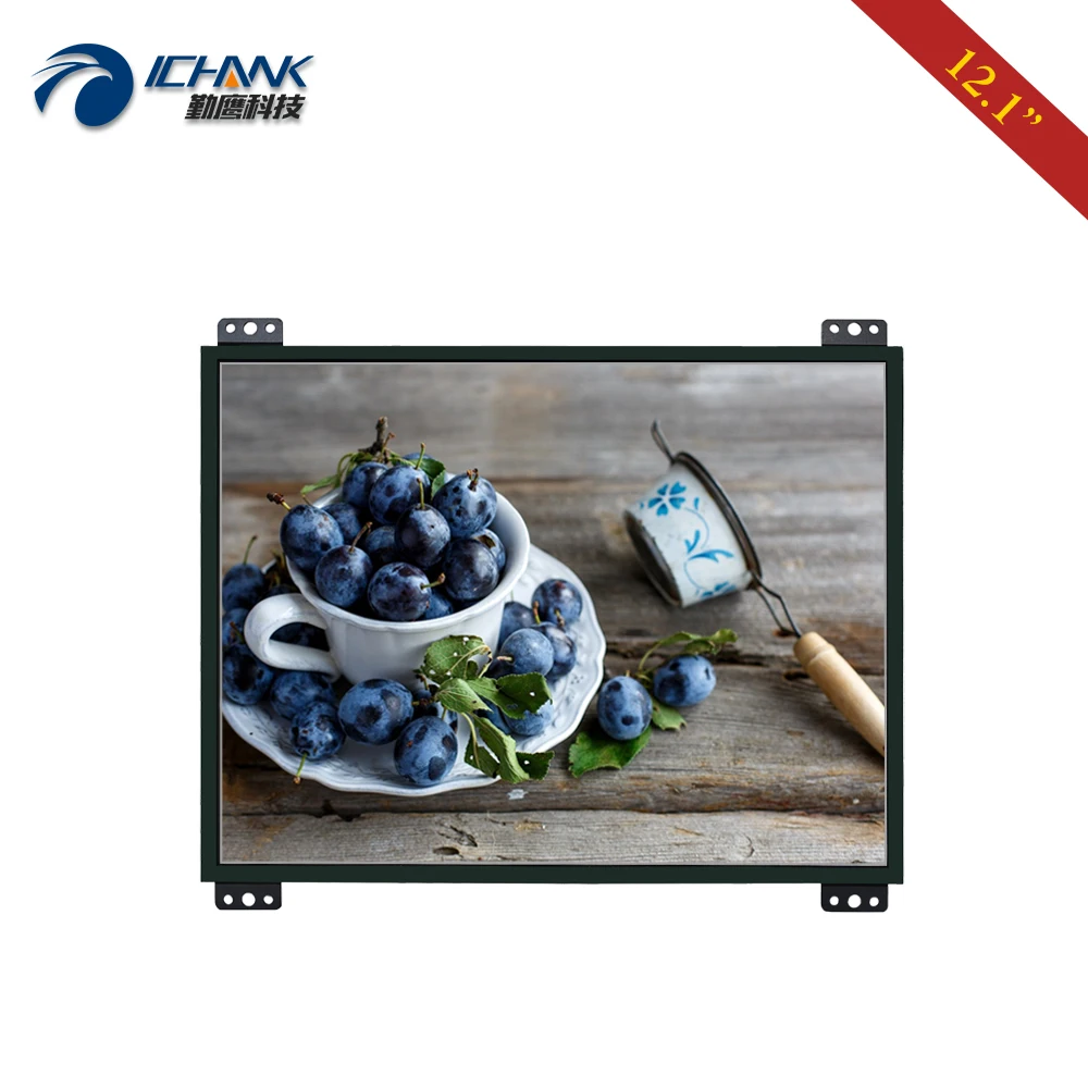 K120TN-DV2/12," дюймовый 1024x768 4:3 металлический корпус открытая рамка DVI монитор/12" VGA встроенный питание на загрузке ЖК-экран дисплей монитор