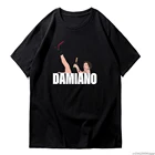 Футболка Damiano David Maneskin мужская повседневная, модная рубашка в стиле Харадзюку, топ с графическим принтом, на лето
