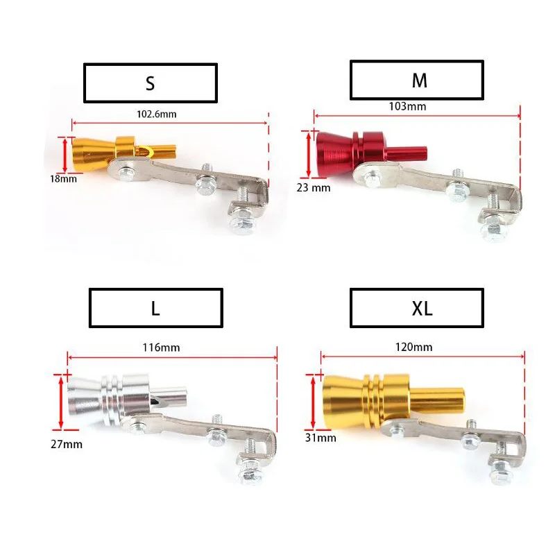 Универсальный автомобильный турбо звуковой свисток глушитель выхлопная труба 27