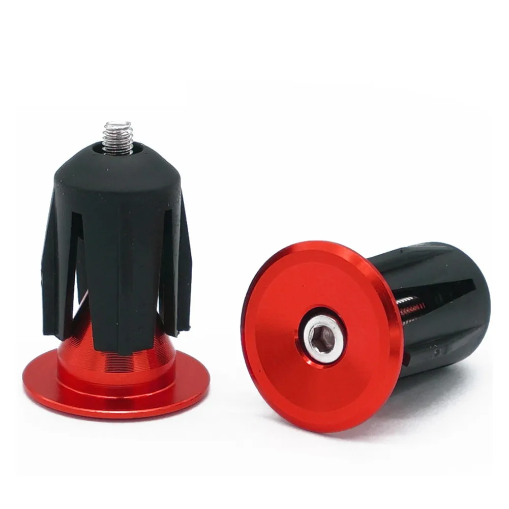 

2 Pcs Bicycle Grips Handle Bar Ends Cap Aluminum Alloy MTB Road Bike Handlebar Plugs Lock Cycling End Plugs Parts Accessories