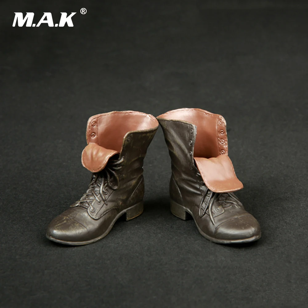 

1/6 Male Man brown Black High-top casual Boots PVC Shoes Not Empty Inside For 12'' Soldier Figure Body Figure Accessories
