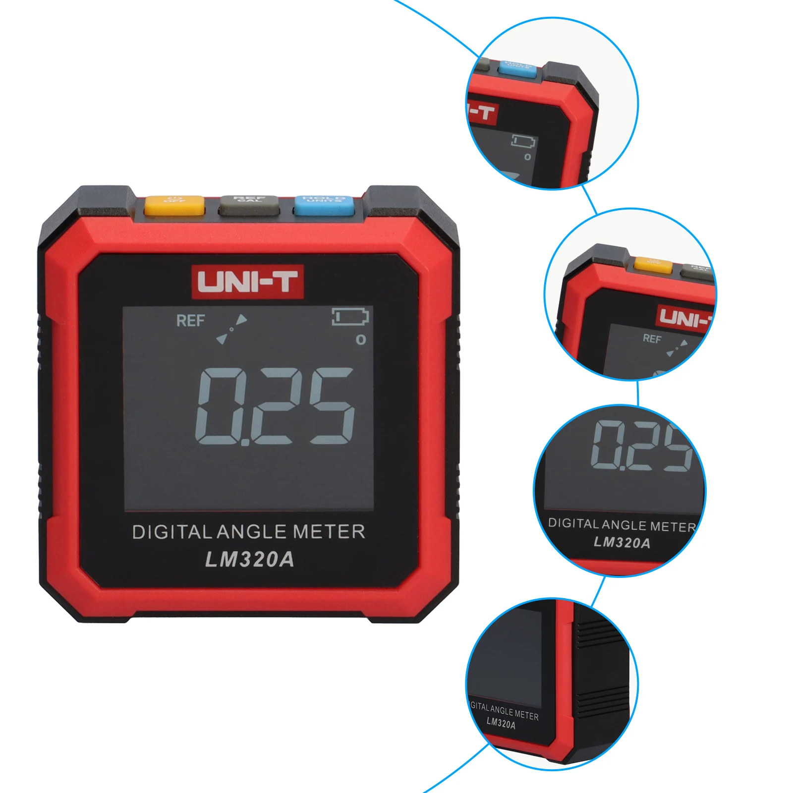 

Laser Digital Protractor UNI-T LM320B Digital Level Goniometer High Precision Goniometer Magnetic Base With Display Screen