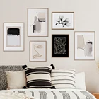 Современный абстрактный бежевый Рисунок кисти пейзаж холст живопись картины стены фотообои для гостиной домашний декор