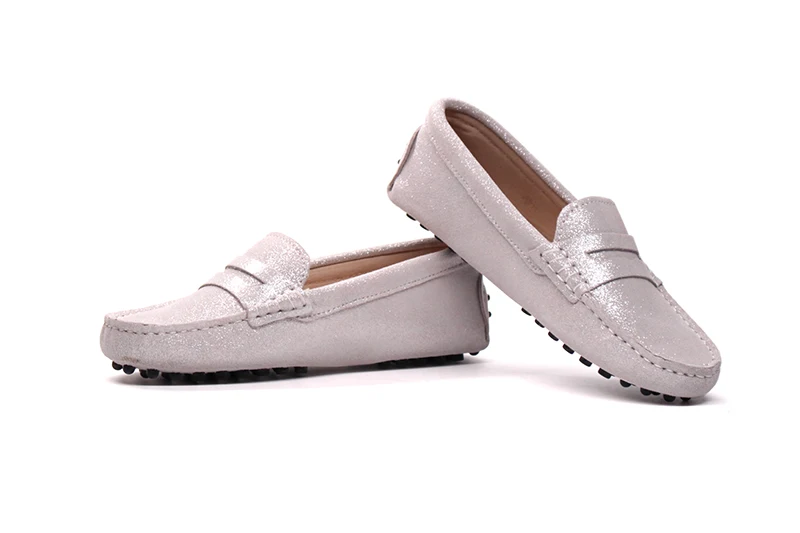 Туфли женские из мягкой кожи лоферы на плоской подошве брендовая повседневная