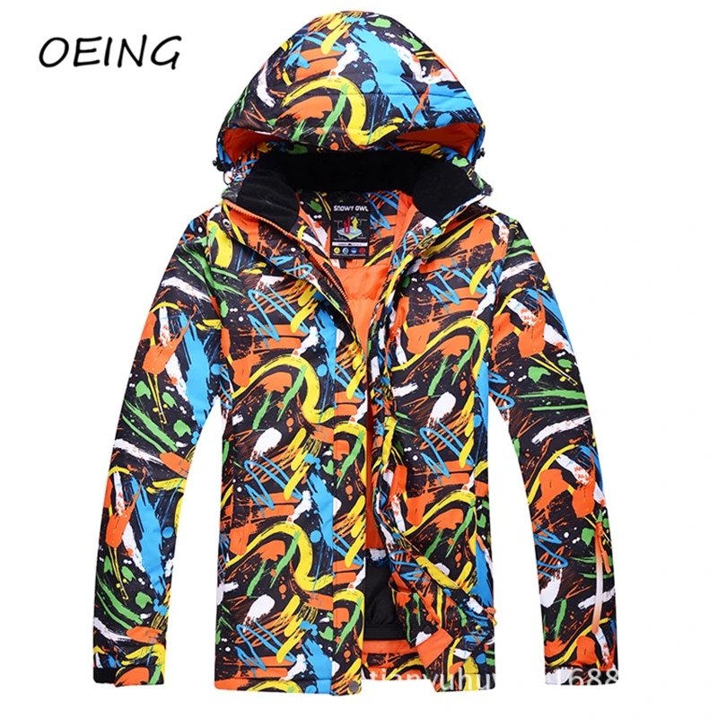 

Winter Jacket Women Sonw Clothes Couple Style Print Fashion Warm Waterproof Skiing Jacket