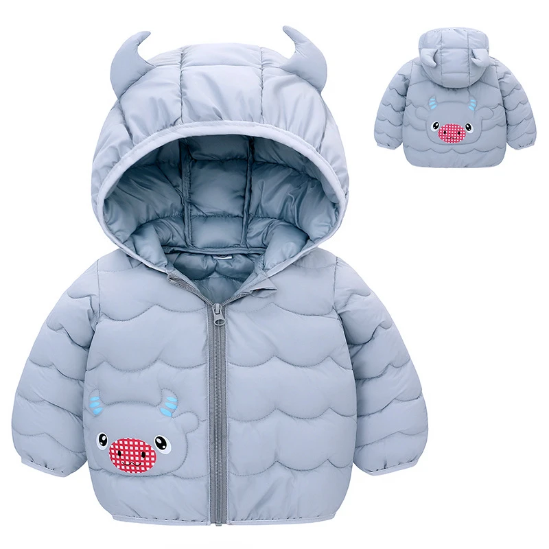 Children's Down Padded Jacket Autumn And Winter 2021 New Thick Padded Cartoons Jacket Boys And Girls' Warm Cotton Jacket