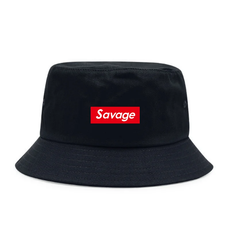 

Savage Print Sunscreen Foldable Fisherman Cap Men Outdoor Chapeau Hats Female Casual Panama Hat Fashion Black Bucket Hats