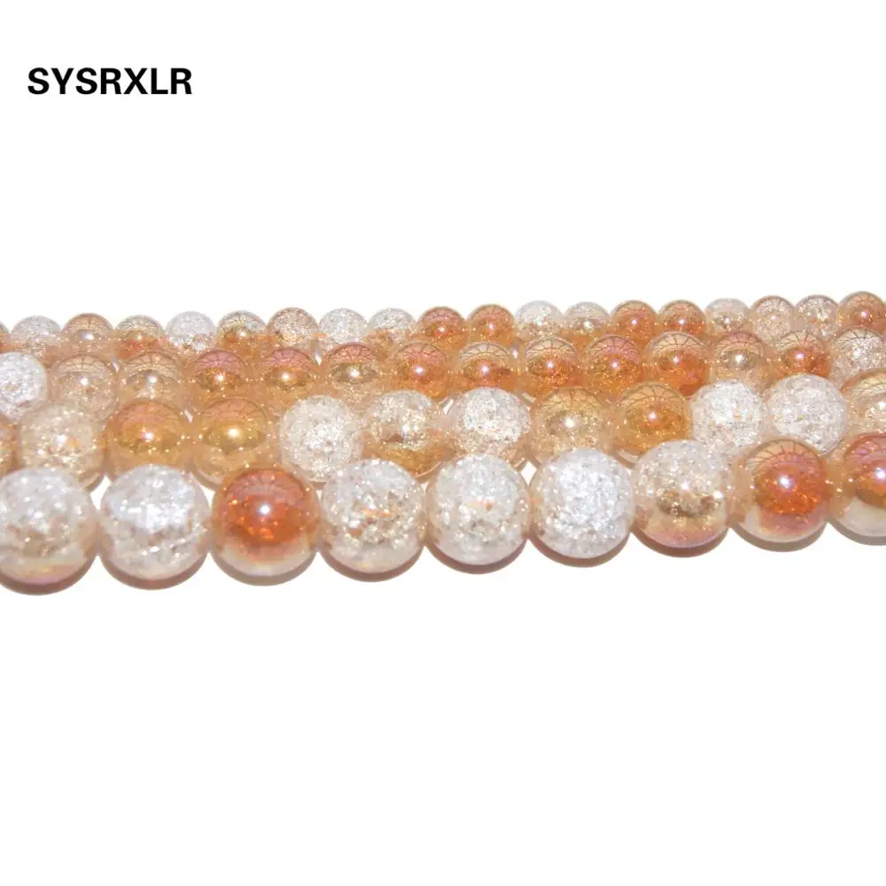 Оптовая продажа бусины из натурального камня цвета шампанского с треснувшим