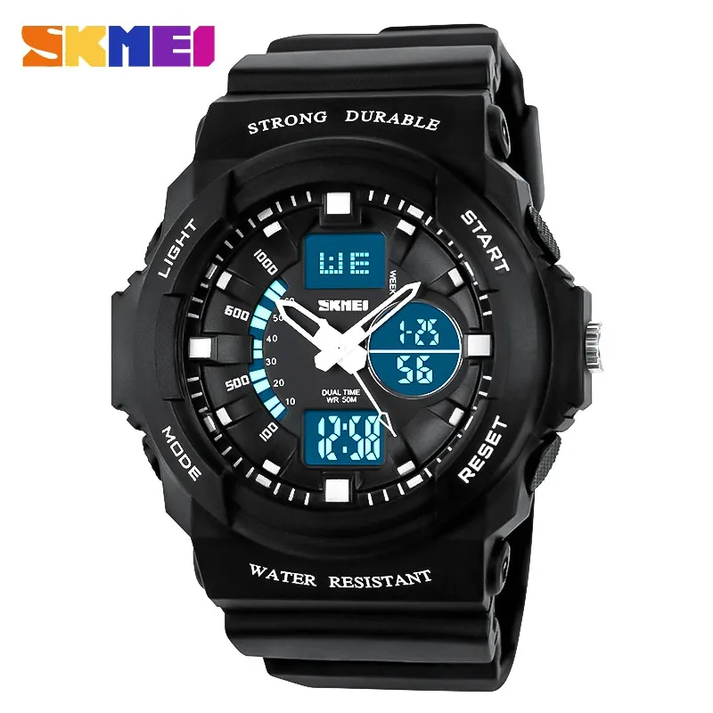 

SKMEI 3 Size Men's Digital Watch Sport Dual Time Alarm Clocks 50M Waterproof Chrono 12/24 Hour Top Brand LED Male Wristwatch
