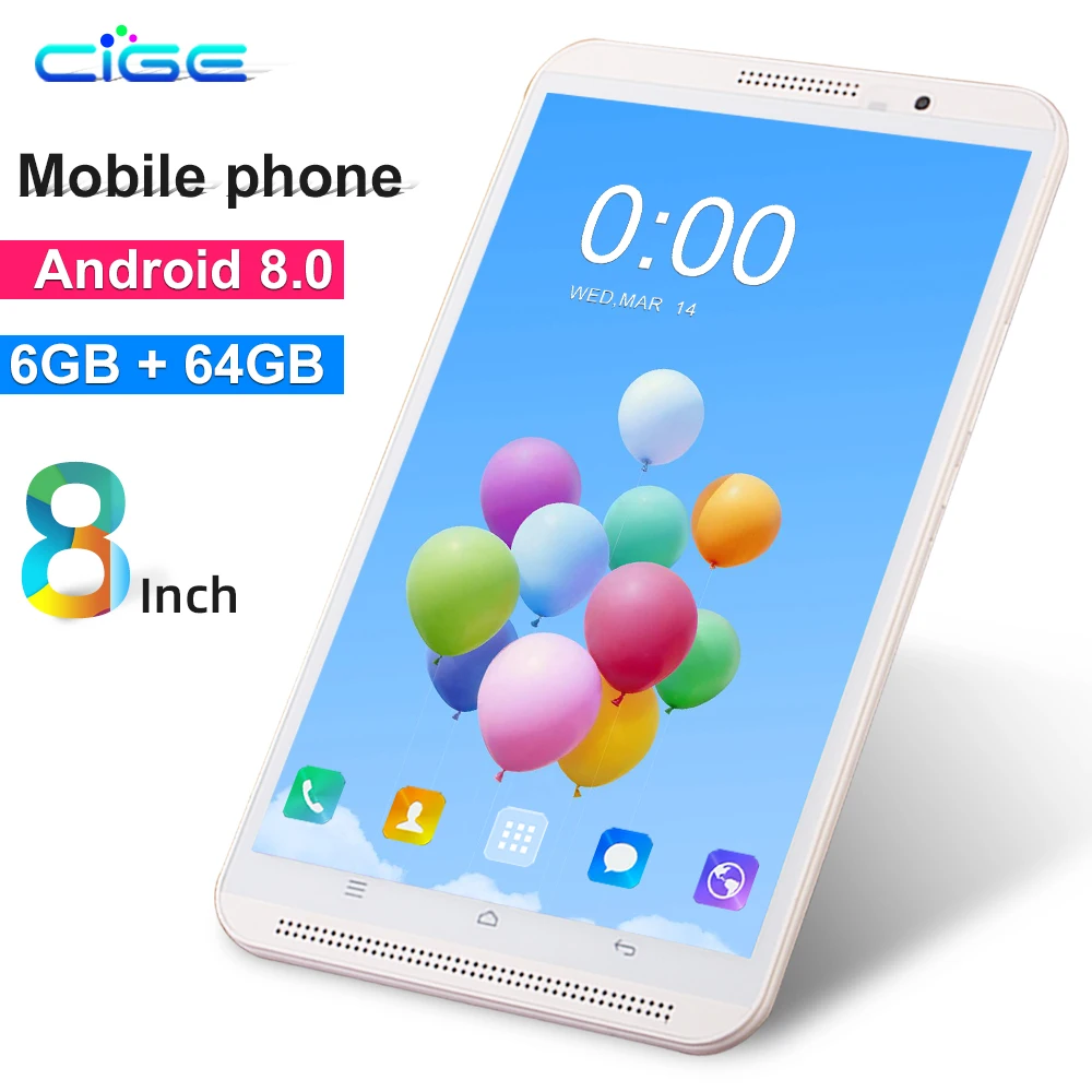 New System 8 inch Tablet PC 3G 4G Lte Phone Call Android 8.0 Wi-Fi Bluetooth 6GB 64GB Octa Core Dual SIM GPS Tablets 10 10.1 | Компьютеры