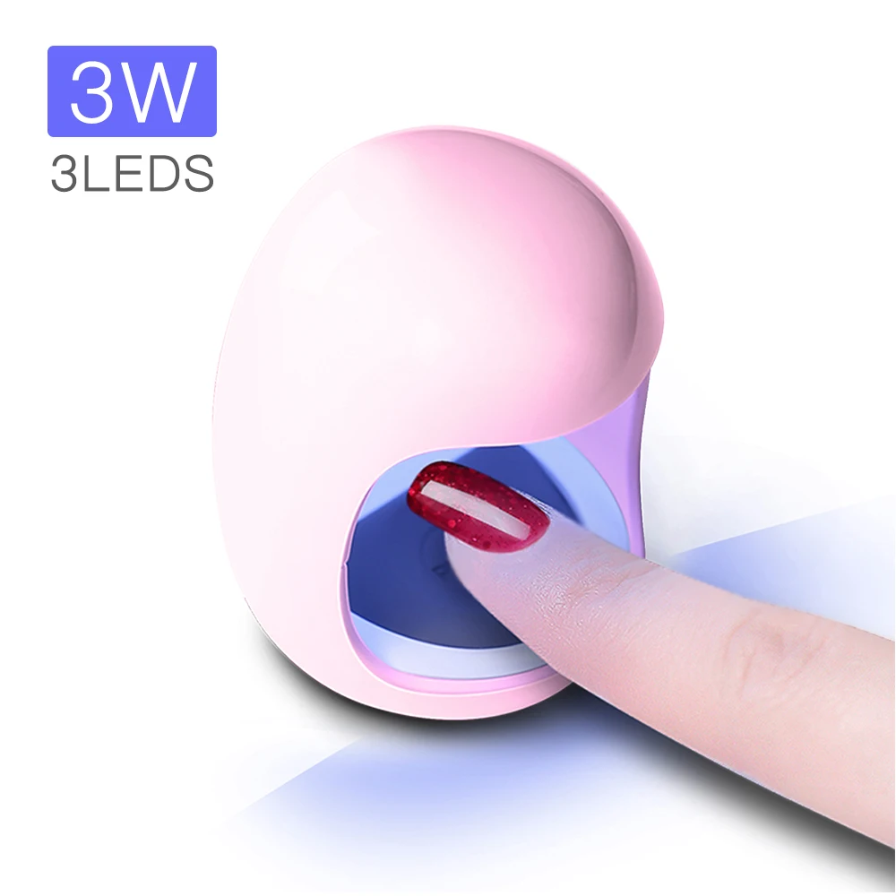 Pink Egg Lamp 6 Вт мини USB УФ-лампа для отверждения геля для ногтей светильник для ногтей Гель-лак Сушилка для ногтей машина для дизайна ногтей PC& ABS горячая светодиодная УФ-лампа для ногтей - Цвет: Pink Egg Lamp