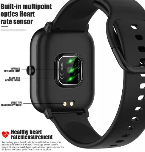 

Reloj inteligente P8 para hombre y mujer, dispositivo de control de actividad, presin sangunea y pantalla tctil, 1,4 pulgadas