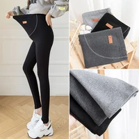 8085 autumn thick cotton maternity skinny legging high elastic waist adjustable belly pencil pants clothes for pregnant women