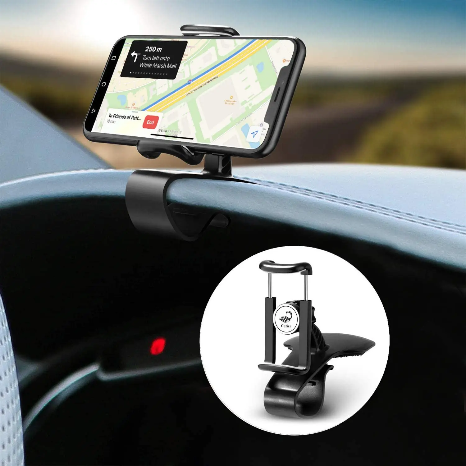car dashboard clip phone holders mount stand universal mobile phone gps support clips bracket 360 rotatable car phone holder free global shipping