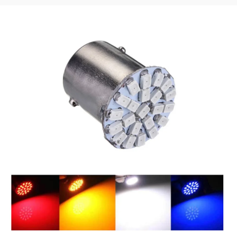 100x voiture led P21w s25 ba15s 1156 22 smd 22smd ampoule Земляная лампа бесплатная доставка 12 В/24