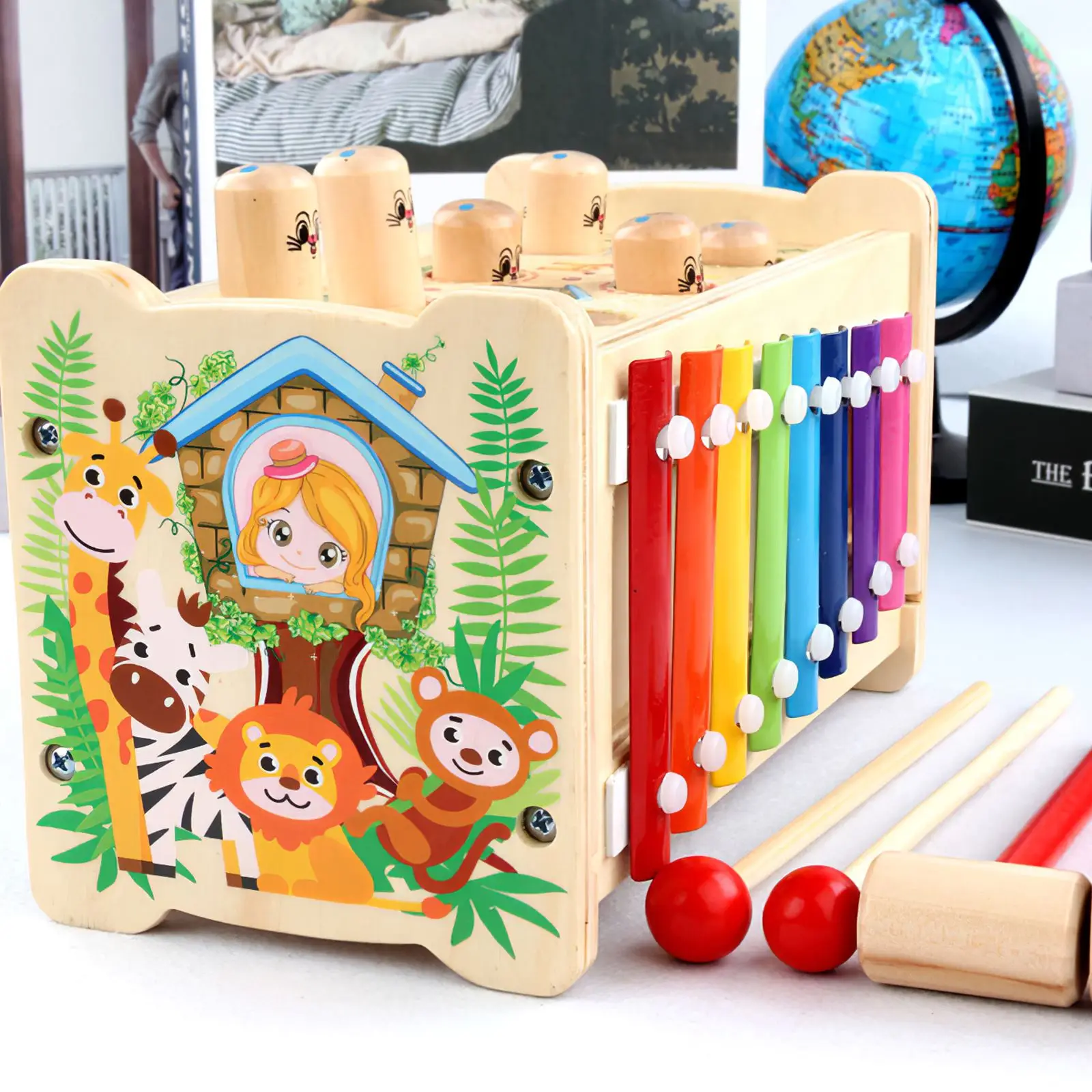 

Baby Kid Musical Toys Wooden Xylophone Instrument Jigsaw Animals For Children Early Wisdom Development Education Toys Kids Toys