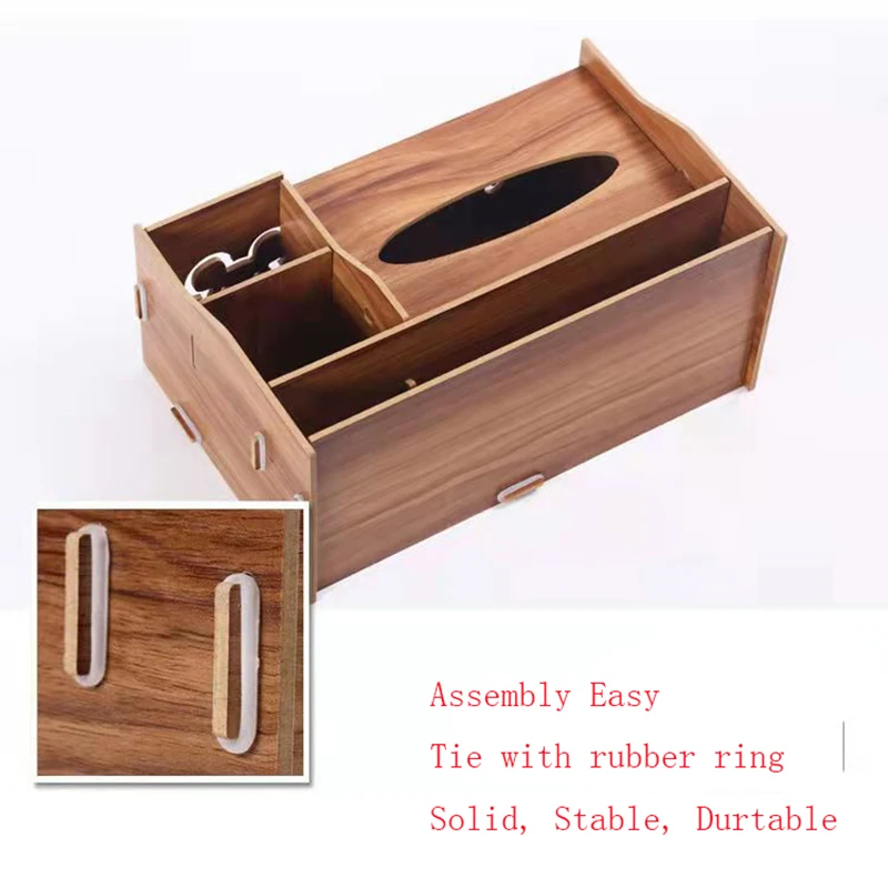 multifunctional phone holder with creative lovely wooden storage box for living room restaurant study room free global shipping