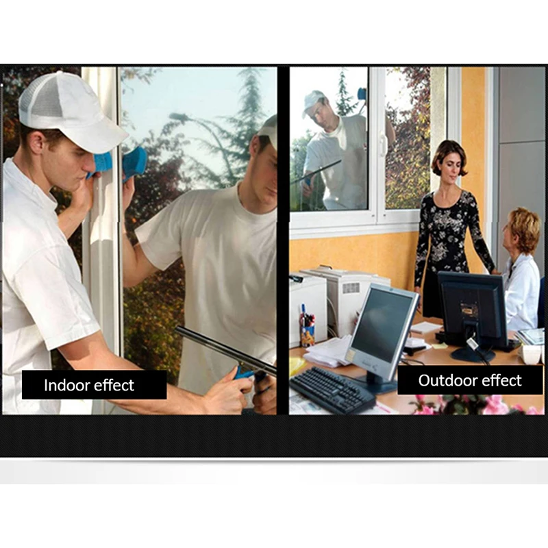 One Way Mirror Window Film Vinyl Self-adhesive Reflective Solar film Privacy Tint for Home Blue Sliver Glass Stickers | Дом и сад