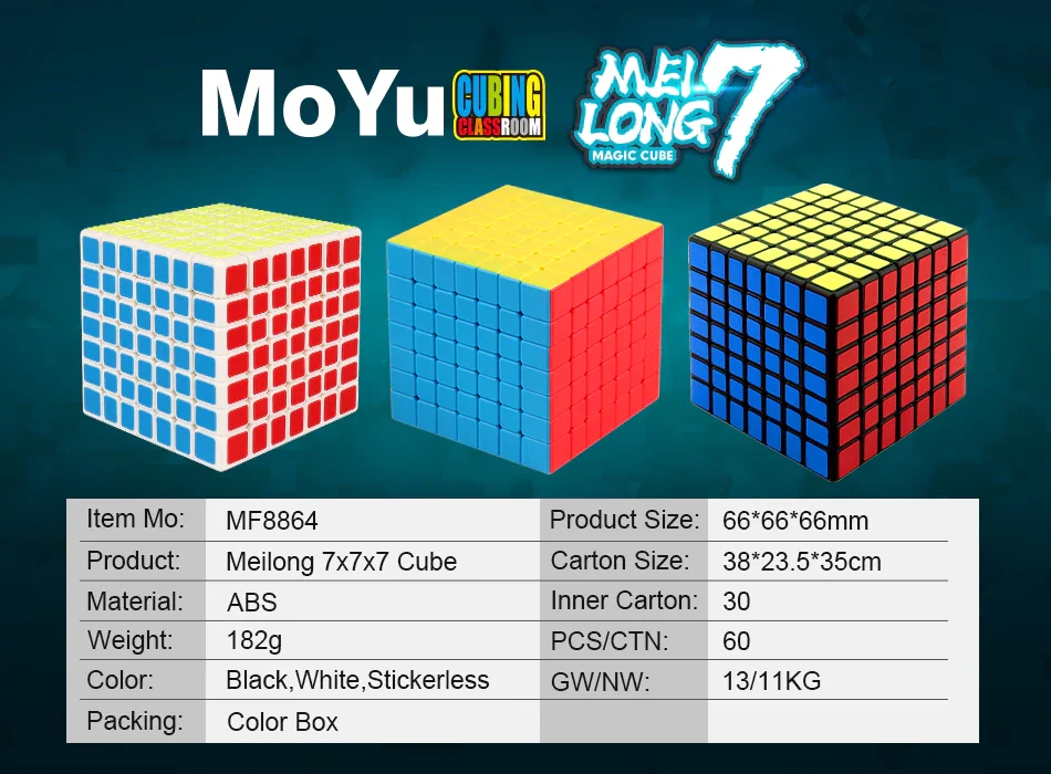 Moyu 7x7x7 куб Meilong 7x7x7 магический куб moyu 7x7 скоростной куб MoFang JiaoShi 7x7 Головоломка Куб Moyu MF7 7x7x7 cubo magico