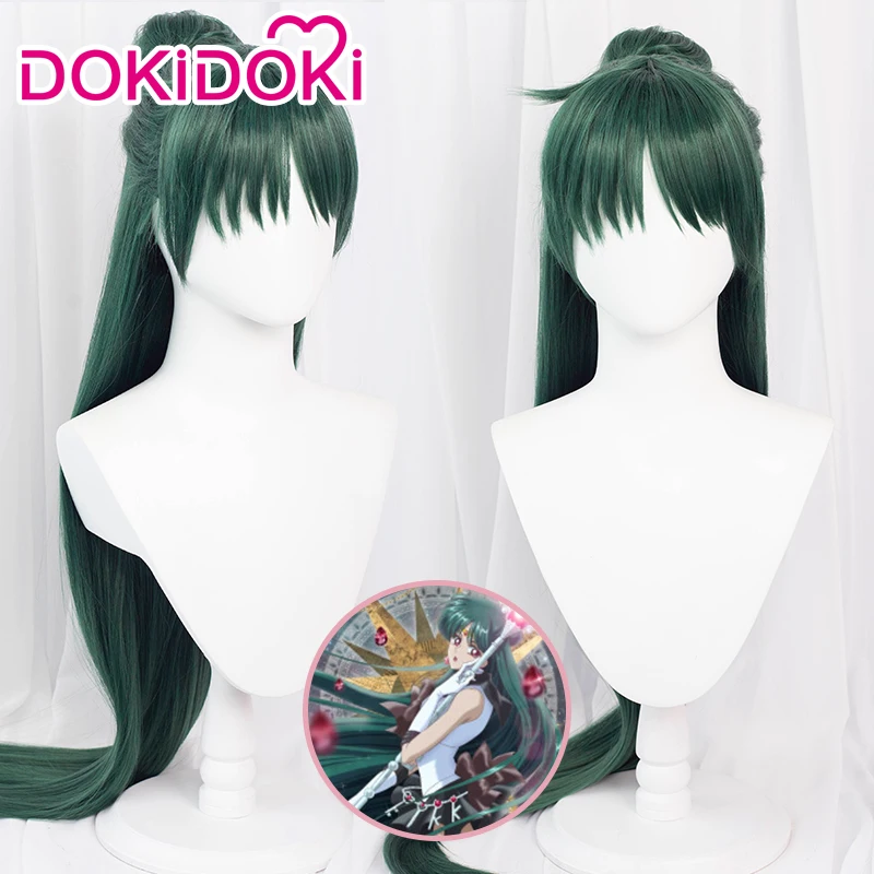 DokiDoki Аниме Косплей Meiou Setsuna косплей парик для Хэллоуина зеленый длинный Хэллоуин |