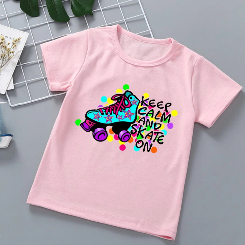 Новый дизайн для девочек футболки классные коньки рисунок одежда в стиле