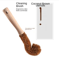 coffee brush coconut palm cup brush coffee pot glass cup cleaning brush kitchen special brush