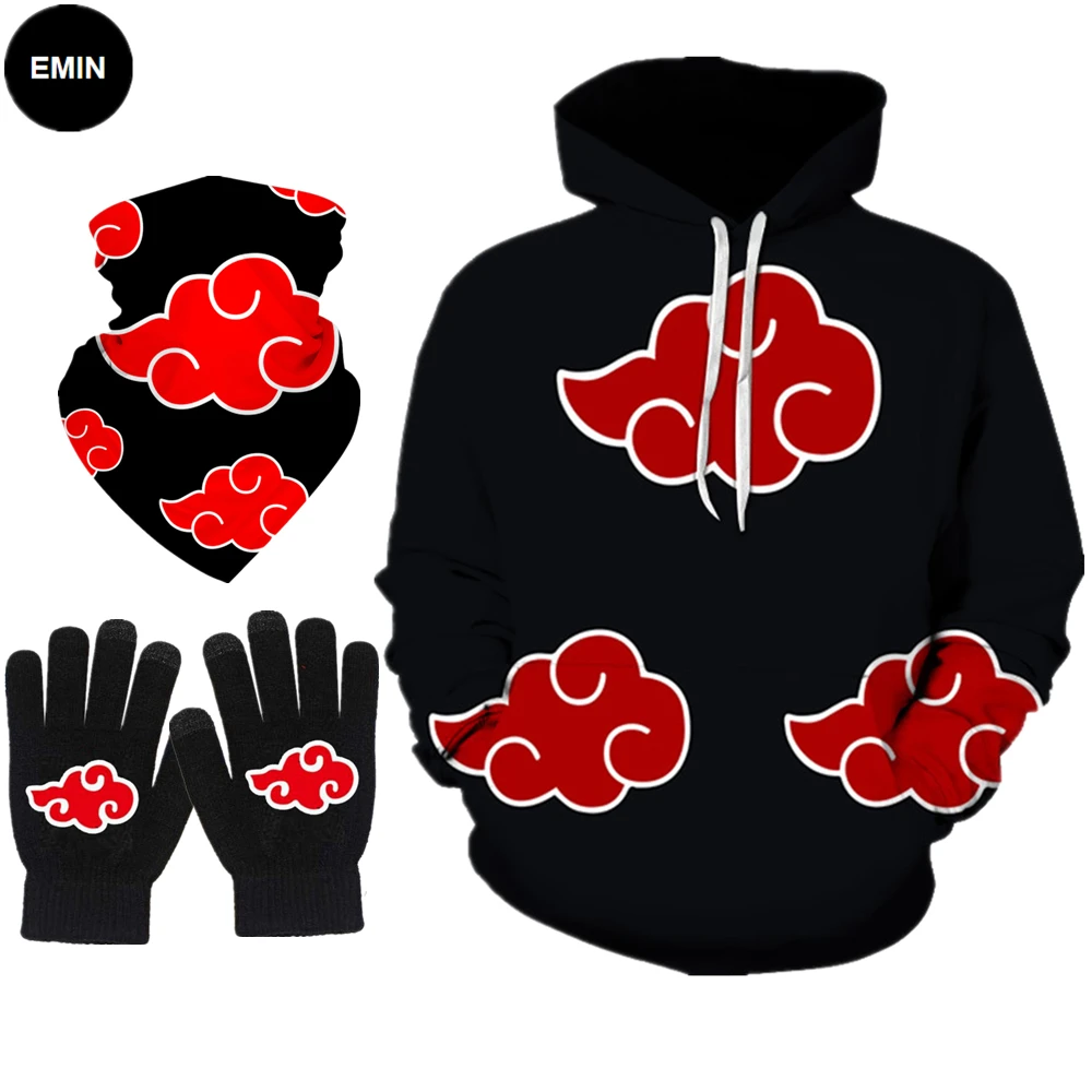 Толстовки с аниме-принтом для мужчин и женщин уличная одежда аниме принтом