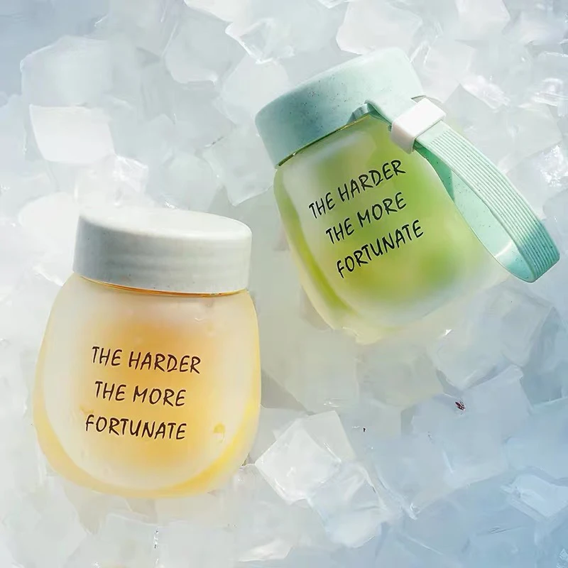 350 мл модная стеклянная бутылка для воды портативная мини из матового стекла