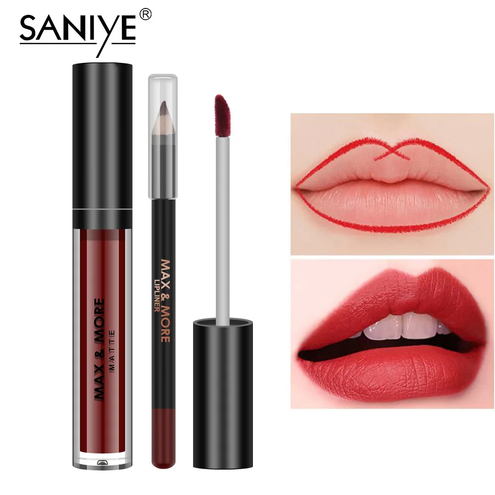 Косметика для губ помада с набором карандашей водостойкий стойкий оттенок