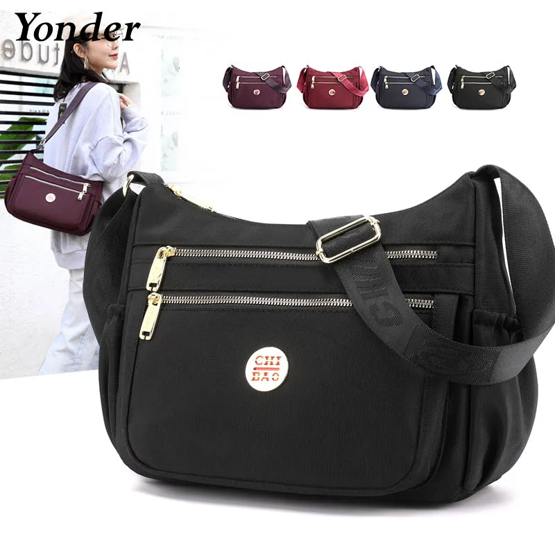Повседневная легкая нейлоновая сумка через плечо Женская тканевая для женщин 2021