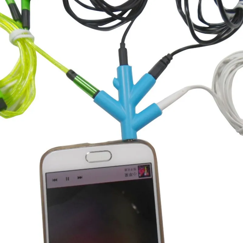 Audio Splitter Y Jack Male to 4 Female M/F 3.5mm Stereo Cable Adapter for Earphone Headphones Mobile phone PC MP3 MP4 Multi Hub |