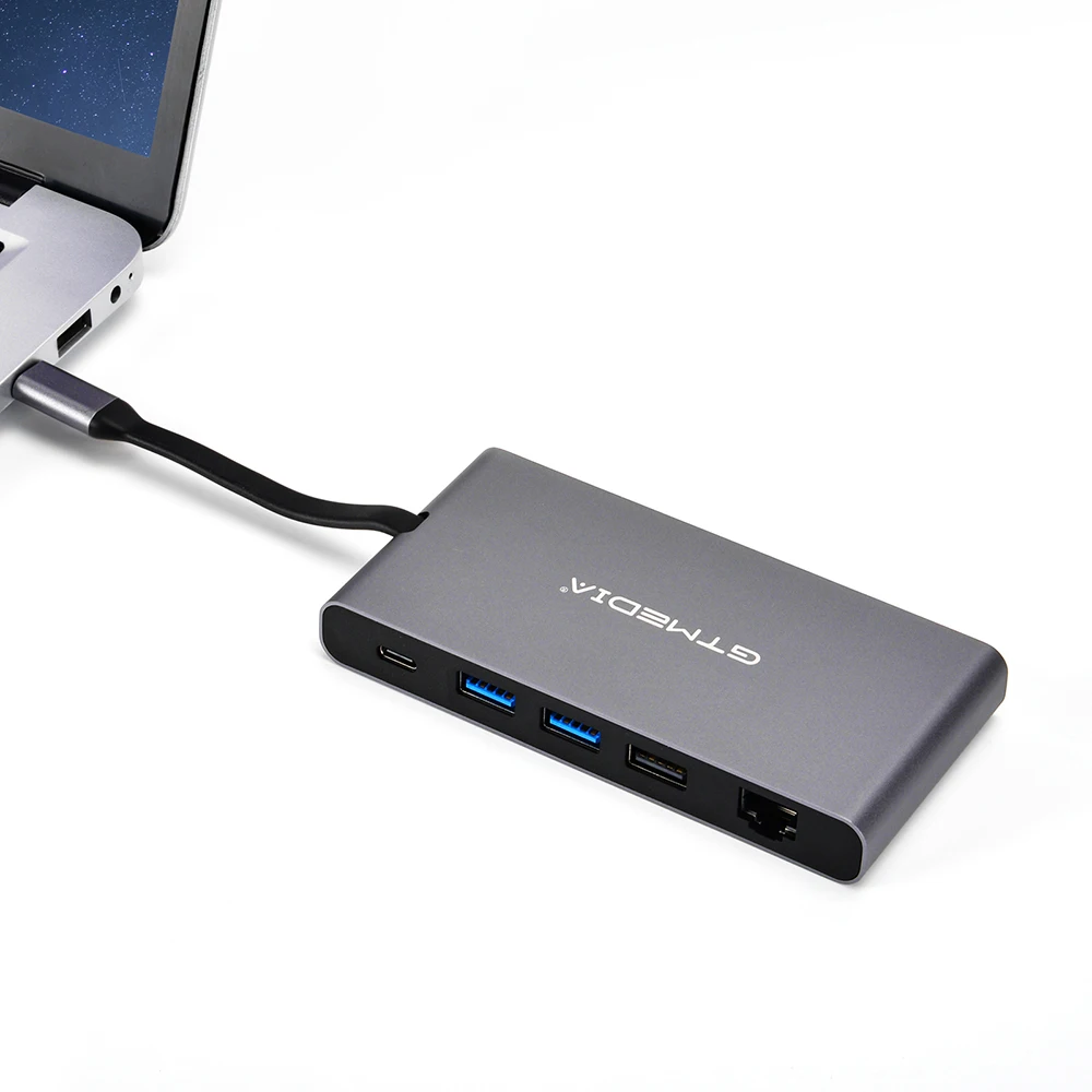 Адаптер GTMEDIA C09 Pro USB C 9 в 1 к 3 0 USB2.0A HDMI-совместимая док-станция для MacBook устройств Type-C