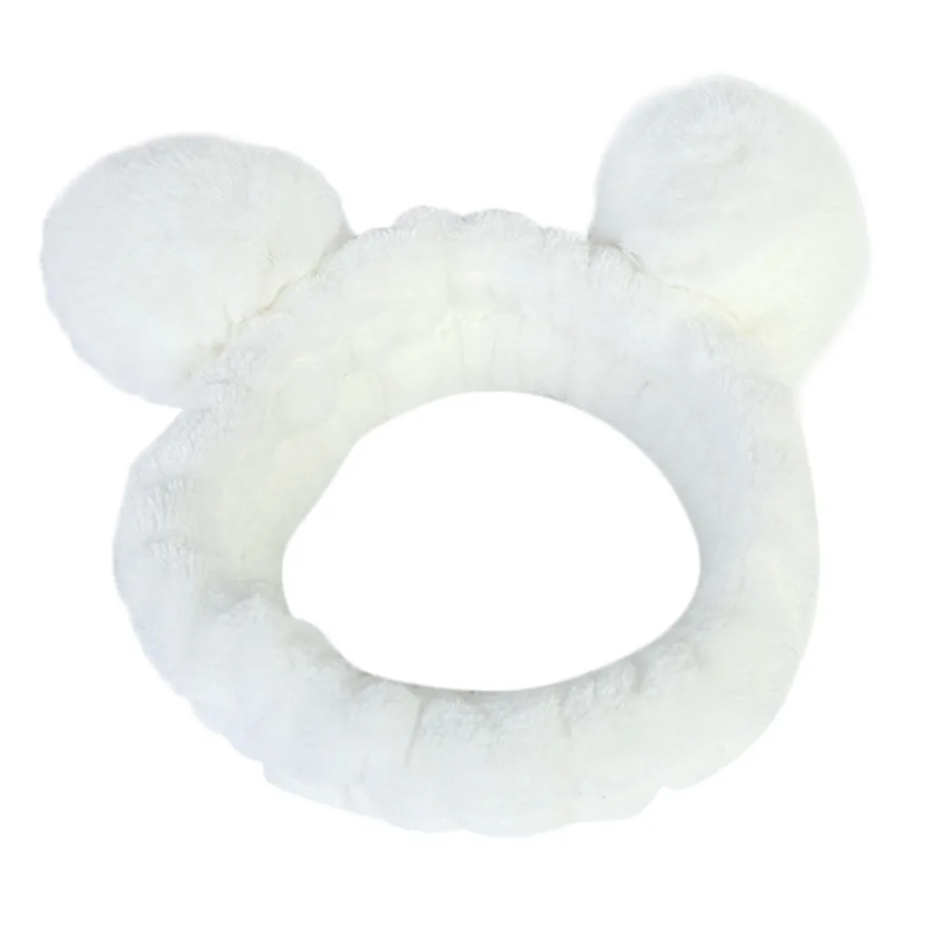 Женский пушистый упругий ободок для волос с пандой.