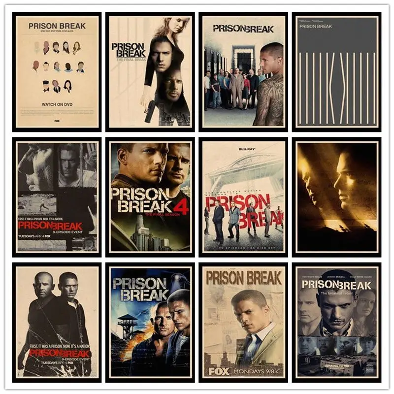 Прекрасный JL Побег в тюрьме Wentworth Miller Ретро постеры крафт настенная бумага