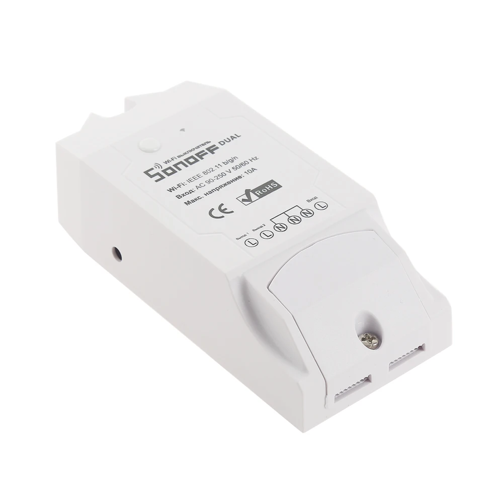 Sonoff DUAL R2 беспроводной WiFi переключатель дистанционного интеллектуального управления розетка Модуль Автоматизации умного дома для Sonoff Dual Itead переключатель
