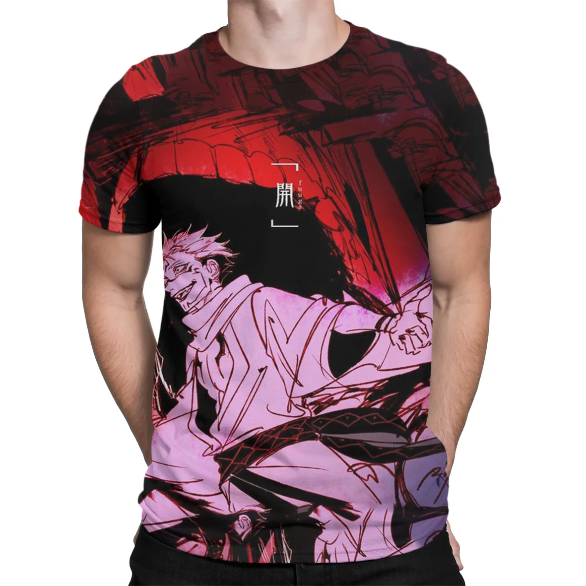 

Jujutsu Kaisen Harajuku New Men's Short-sleeved Summer Male Round Neck T-shirt Teen Unisex Anime 3D Printing Men T-shirt