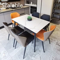 the dining table can extend 1 1 1 2 1 3 1 5m and the pull out type is a general economical table for large and small hous