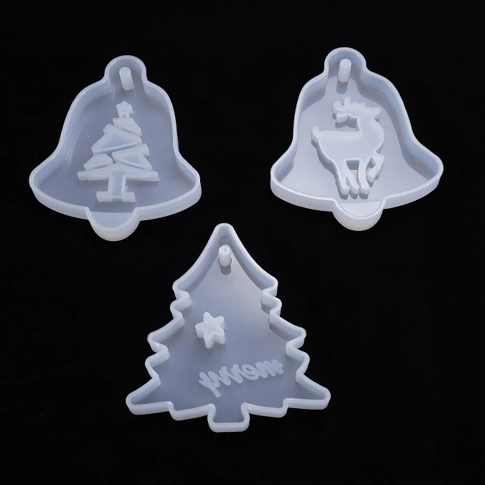 

DIY Смола Кристалл эпоксидная форма перечислена Рождественская елка лося кулон мешок украшения Смола силиконовая форма